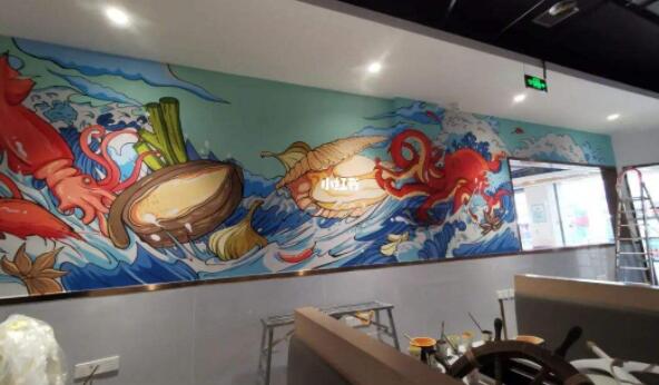xx餐厅墙绘